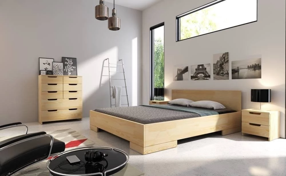 Łóżko drewniane sosnowe do sypialni Spectrum 200 maxi