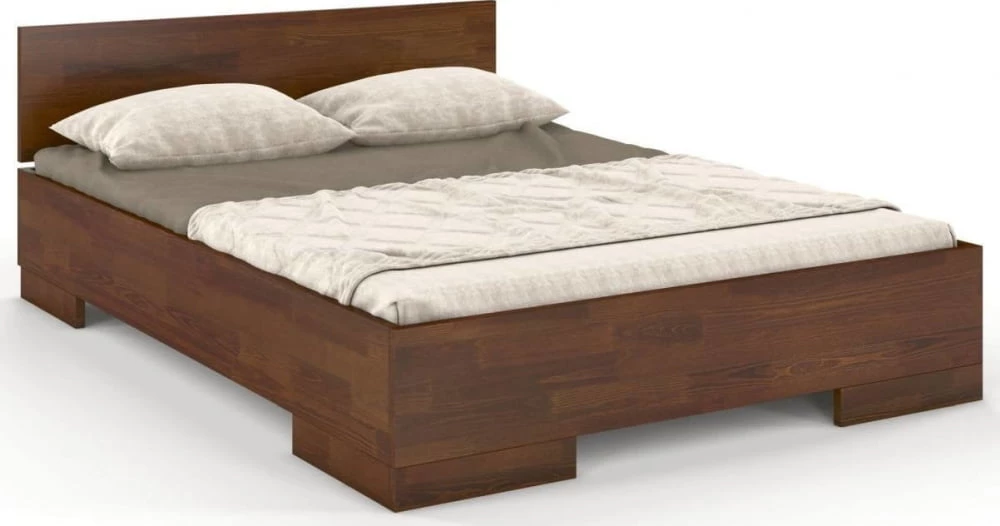 Łóżko drewniane sosnowe do sypialni ze skrzynią na pościel Spectrum 180 maxi long