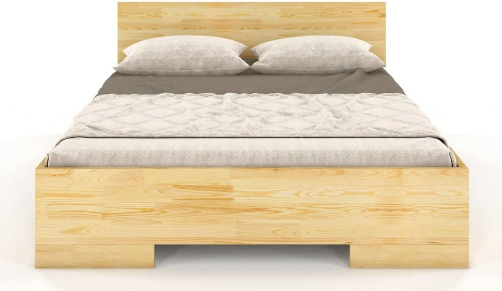 Łóżko drewniane sosnowe do sypialni ze skrzynią na pościel Spectrum 180 maxi long