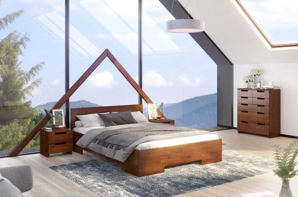 Dřevěná postel borovicová 200 s úložným prostorem do ložnice Spectrum maxi long