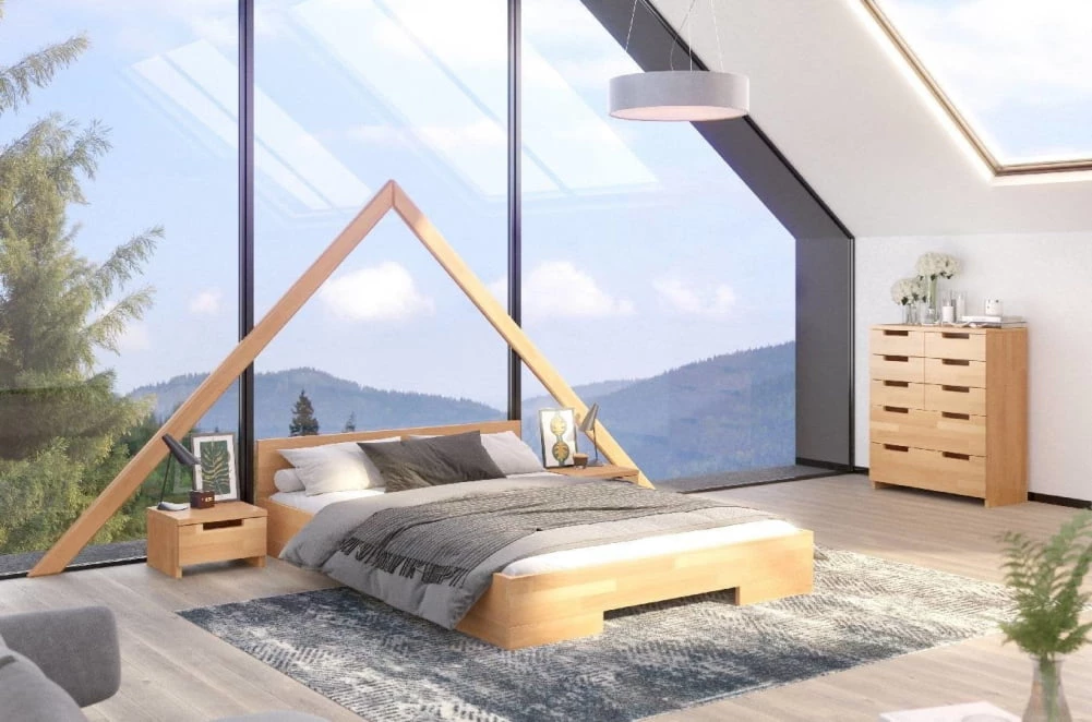 Dřevěná postel buková 140 do ložnice Spectrum nízká