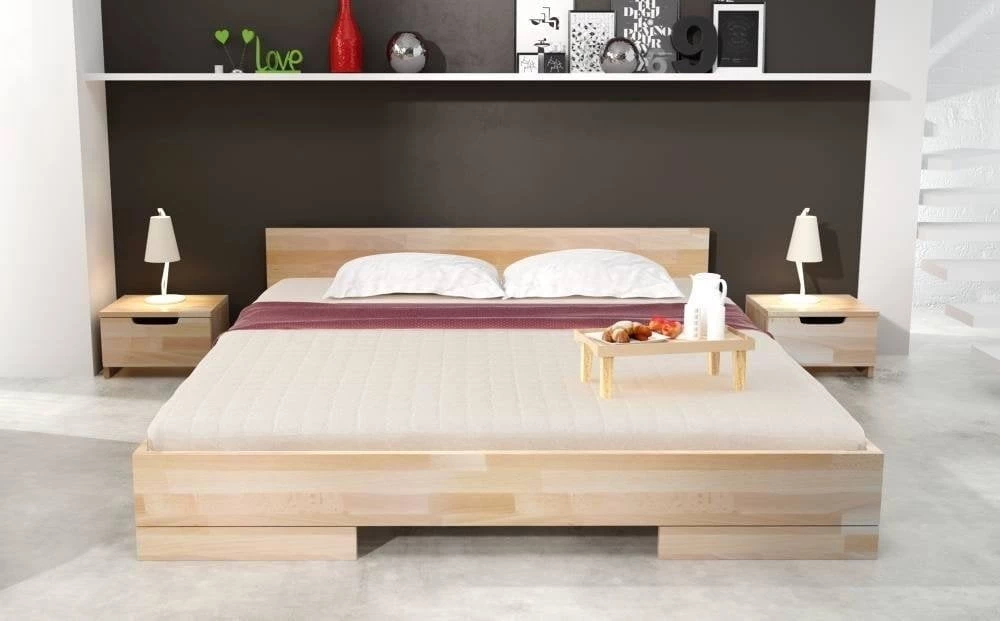 Łóżko drewniane bukowe do sypialni Spectrum 180 niskie