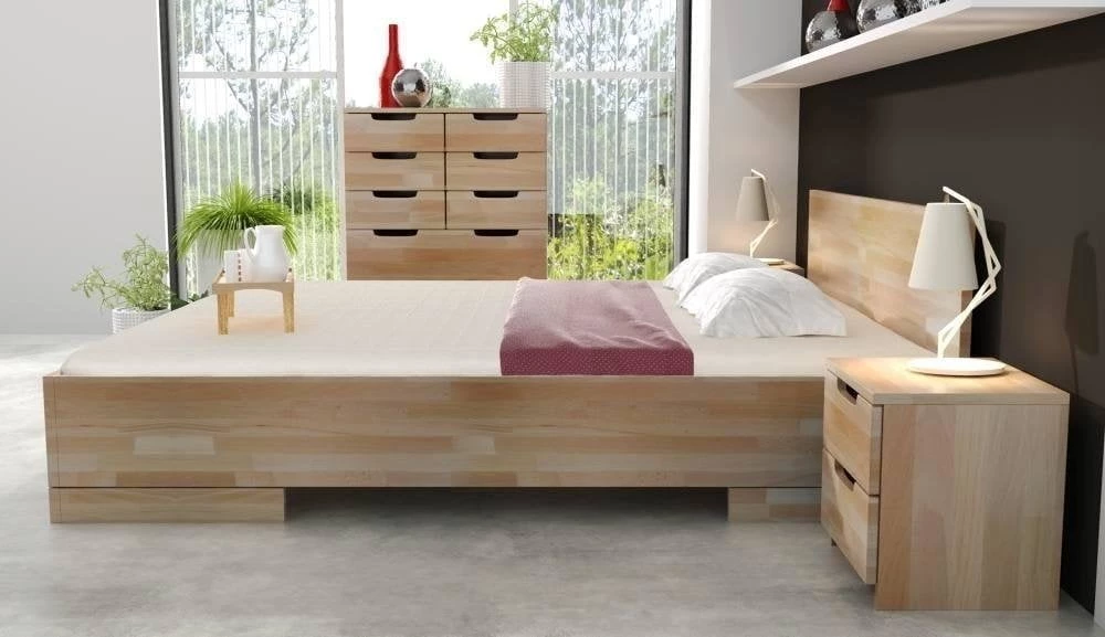Dřevěná postel buková 160 s úložným prostorem do ložnice Spectrum maxi