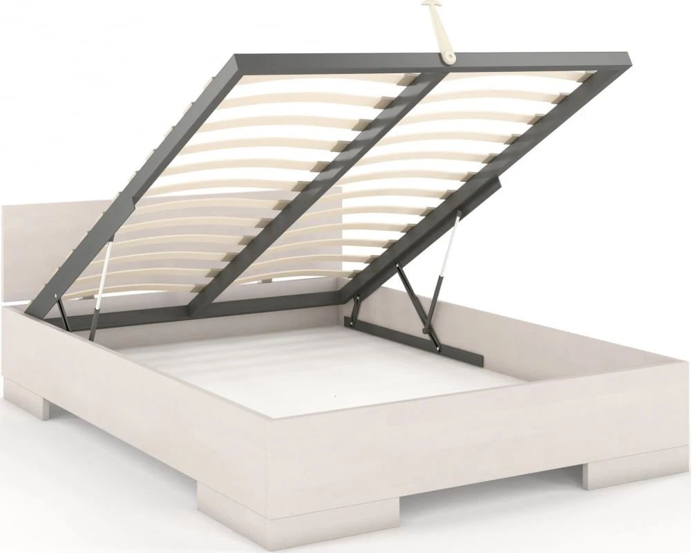 Łóżko drewniane bukowe do sypialni ze skrzynią na pościel Spectrum 180 maxi