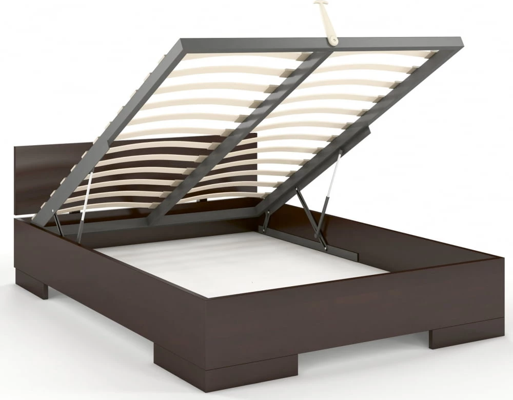 Łóżko drewniane bukowe do sypialni ze skrzynią na pościel Spectrum 180 maxi