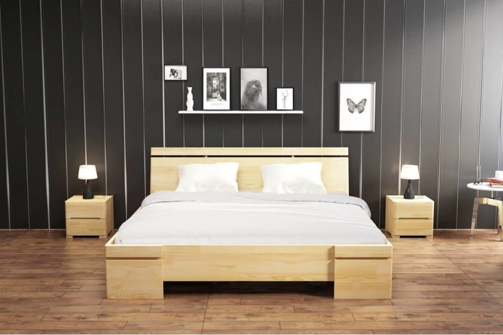Dřevěná postel borovicová 140 do ložnice Sparta maxi