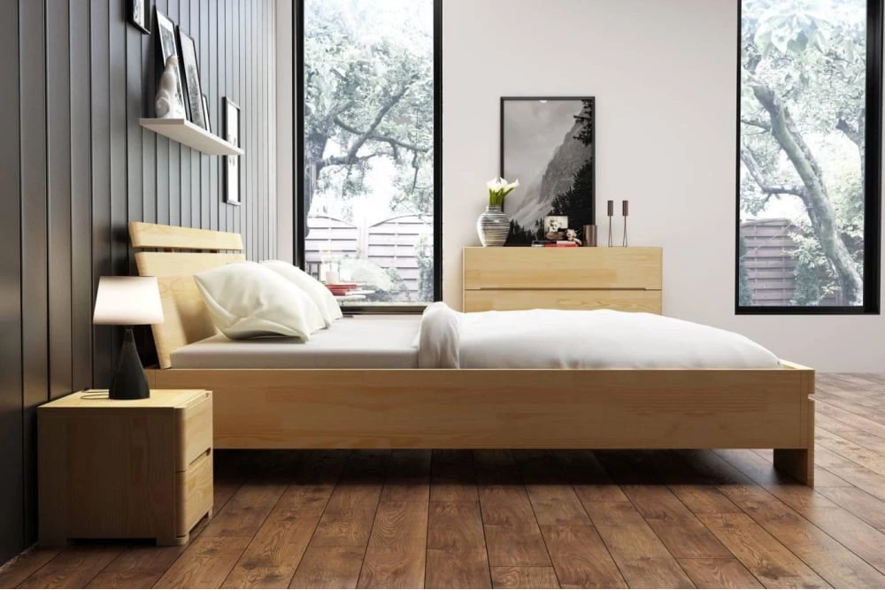 Dřevěná postel borovicová 140 do ložnice Sparta maxi