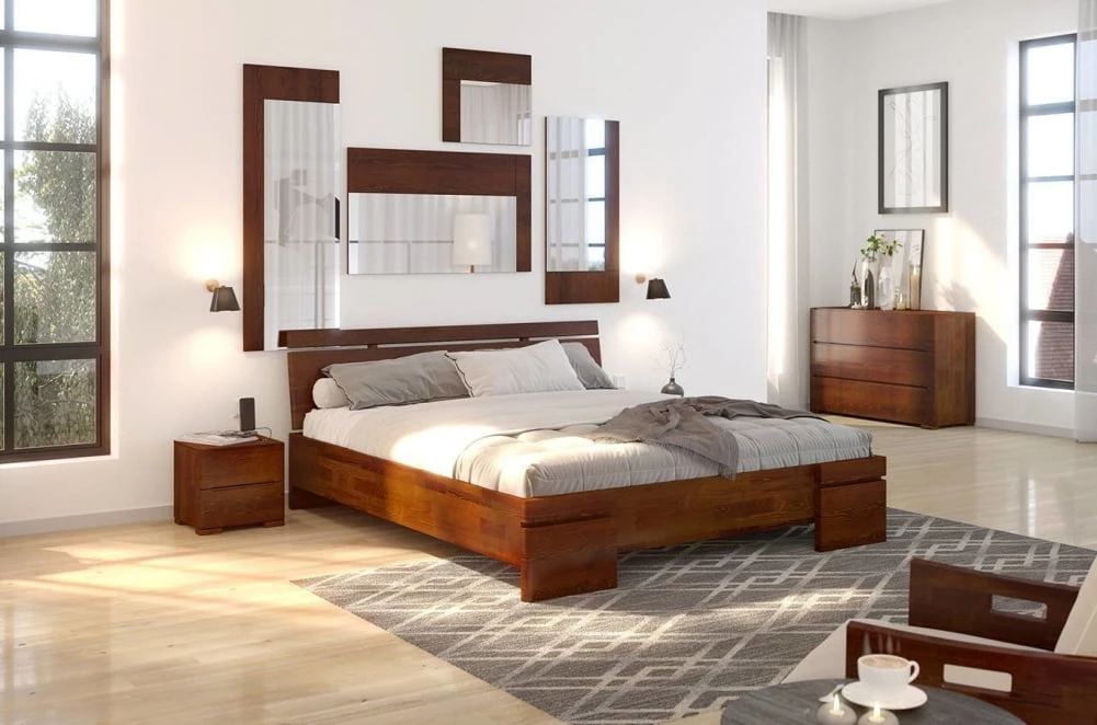 Łóżko drewniane sosnowe do sypialni Sparta maxi 180