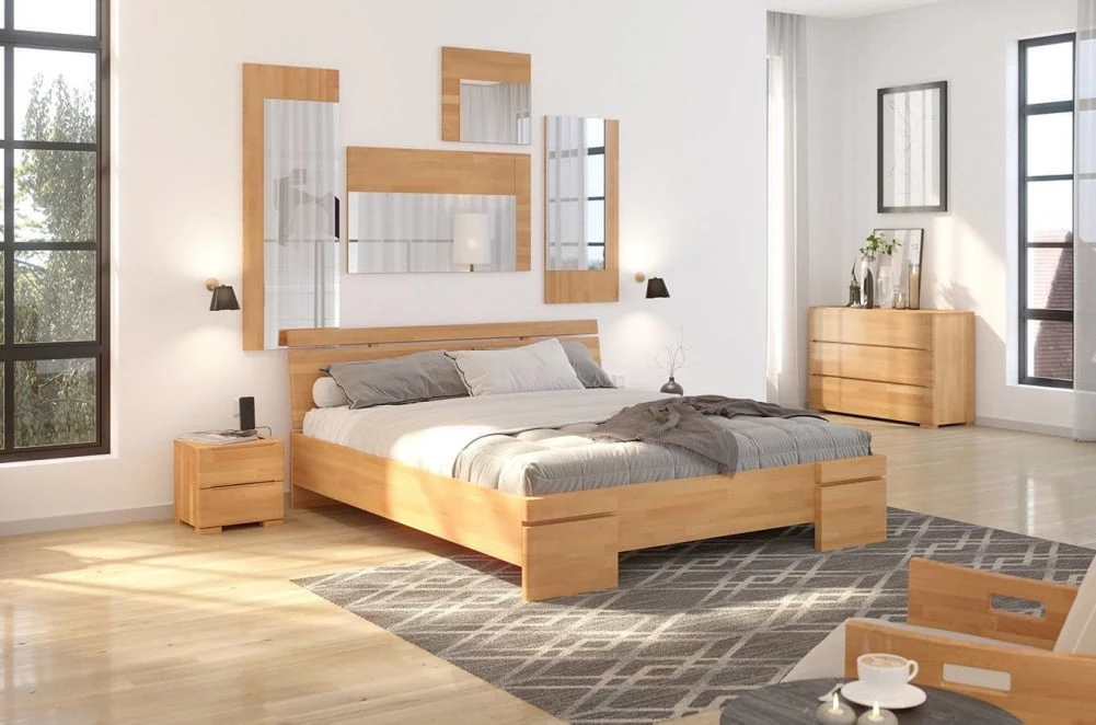 Łóżko drewniane bukowe do sypialni Sparta maxi 180