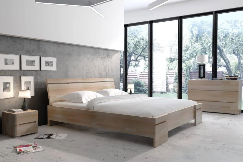 Łóżko drewniane bukowe do sypialni Sparta maxi 180