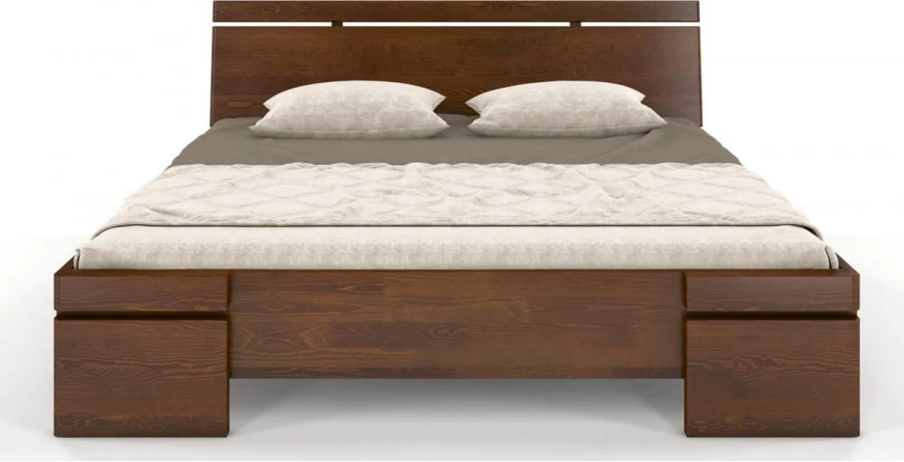 Łóżko drewniane sosnowe ze skrzynią na pościel do sypialni Sparta maxi & st 140