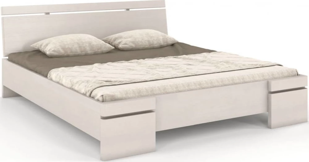 Łóżko drewniane sosnowe ze skrzynią na pościel do sypialni Sparta maxi & st 160