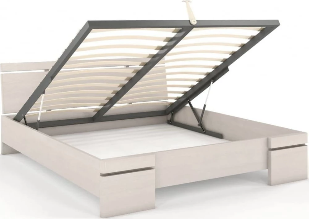 Dřevěná postel borovicová 200 s úložným prostorem do ložnice Sparta maxi