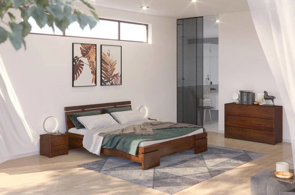 Dřevěná postel borovicová 200 do ložnice Sparta maxi & long