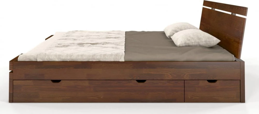 Łóżko drewniane sosnowe z szufladami do sypialni Sparta maxi & dr 180