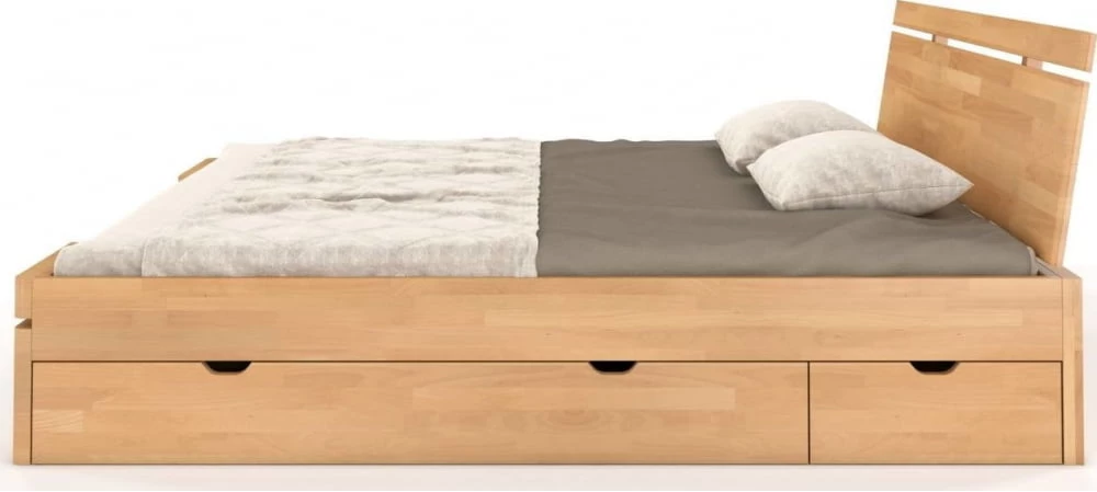 Łóżko drewniane bukowe z szufladami do sypialni Sparta maxi & dr 200