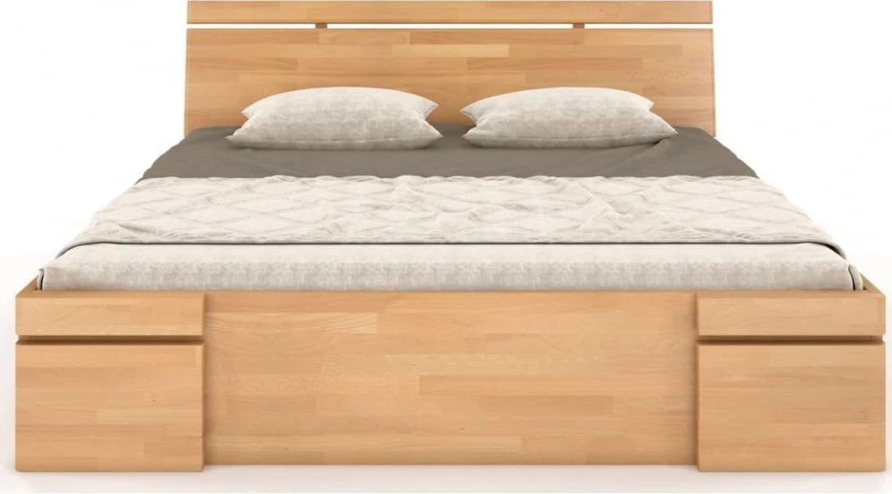Dřevěná postel buková 200 se zásuvkami do ložnice Sparta maxi & dr