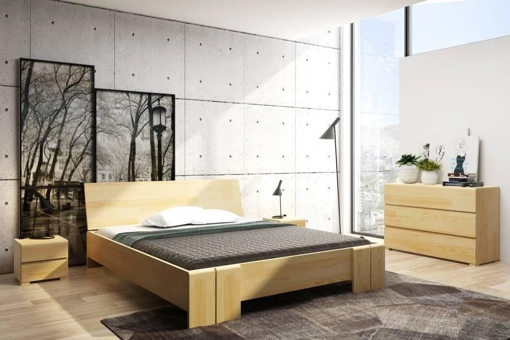 Dřevěná postel borovicová 160 do ložnice Vestre maxi & long