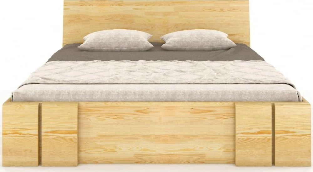 Łóżko drewniane sosnowe z szufladami do sypialni Vestre maxi & dr 140