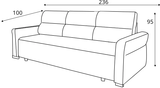 Sofa Island z funkcją spania