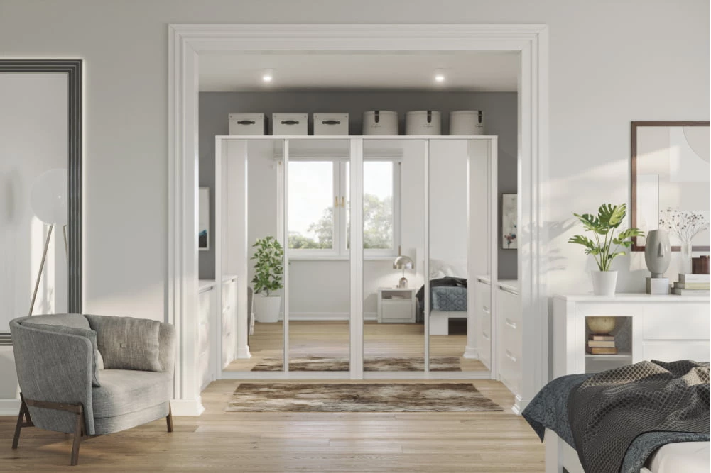 Pojemna szafa 2-drzwiowa z lustrem Maxim