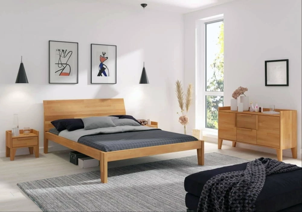Dřevěná postel 160 buková do ložnice Agava