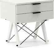 Noční stolek 40x40 Double Black / White