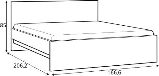 Manželská postel 160 do ložnice Fribo