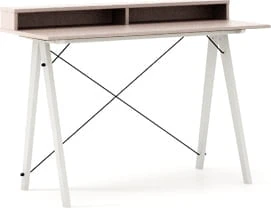 Psací stůl 120x50 Slim+ Horizontal Black / White s nástavbou