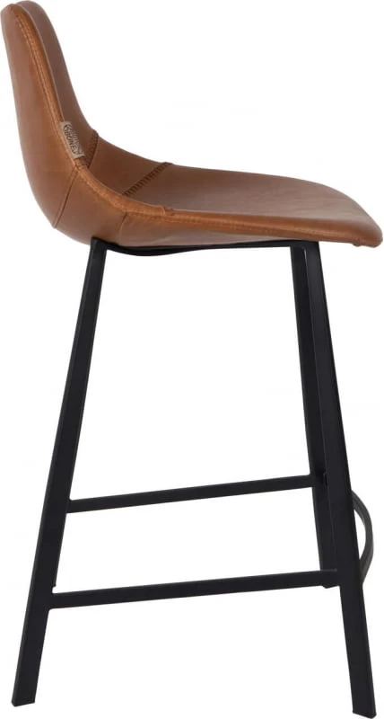 Krzesło barowe niskie Franky vintage brąz
