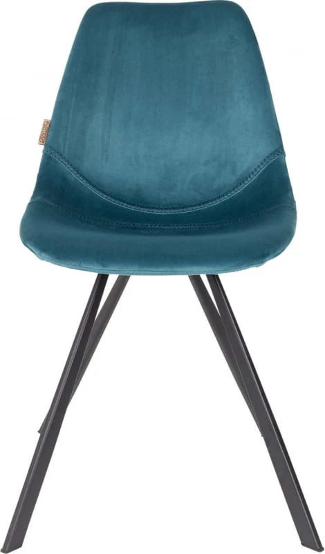 Krzesło Franky aksamit niebieski