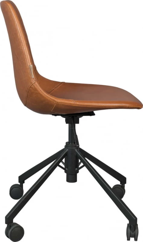 Krzesło biurowe, obrotowe Franky vintage brąz