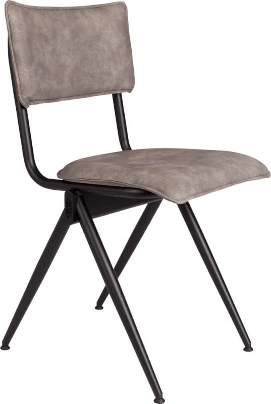 Krzesło z eko-skóry szare Willow