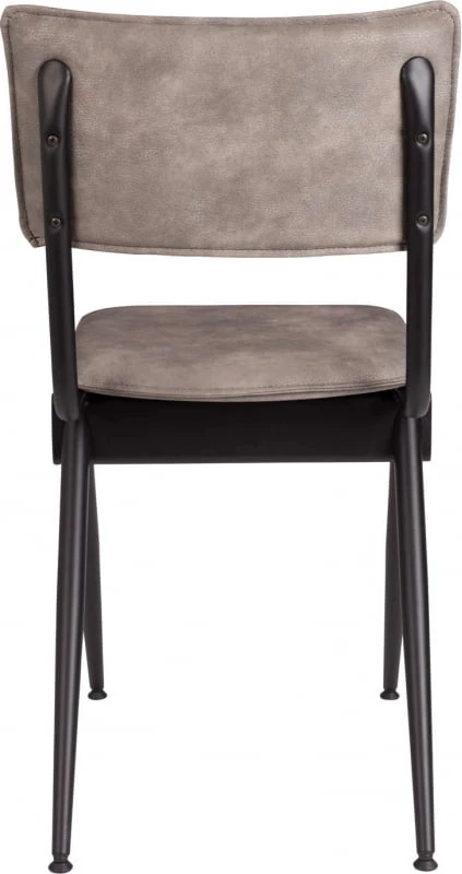 Krzesło z eko-skóry szare Willow