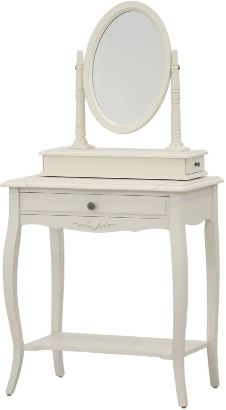 Dřevěný toaletní stolek se zrcadlem do ložnice Dijon