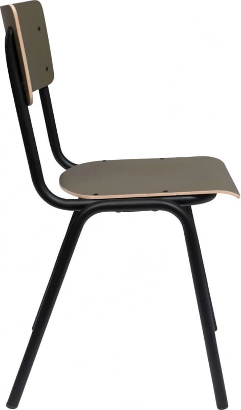 Krzesło oliwkowe mat Back to school