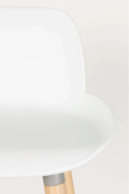 Krzesło barowe niskie białe Albert Kuip