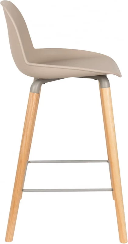 Krzesło barowe niskie taupe Albert Kuip