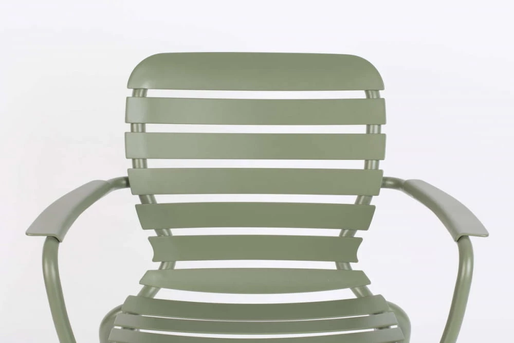 Krzesło ogrodowe Vondel z podłokietnikami zielone