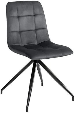 Moderní čalouněná židle s kovovými nožkami a prošíváním Macho