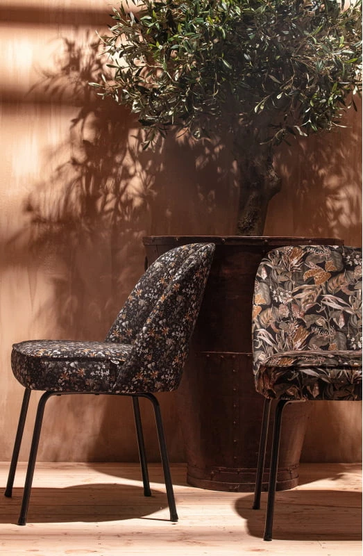 Krzesło czarne bouquet velvet Vogue