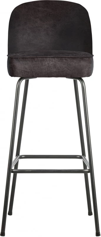 Krzesło barowe 80 skóra czarna Vogue