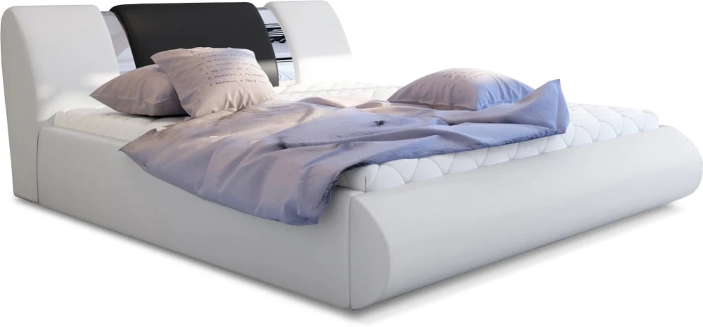 Čalouněná postel do ložnice 140 Flavio (korpus, dřevěný rošt, pružinové písty, úložný prostor)