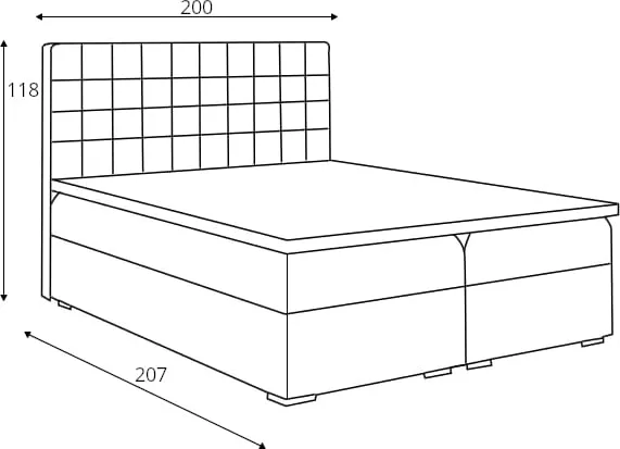 Postel boxspring 200 Carlo