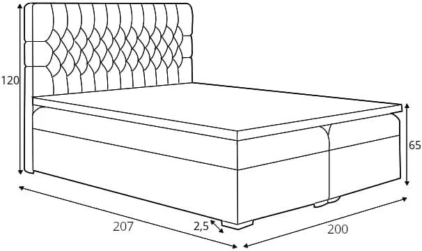 Postel boxspring 200 Dalia