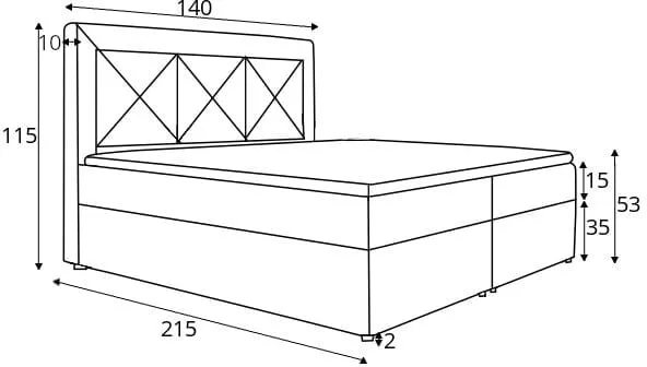 Postel boxspring 140 Idris