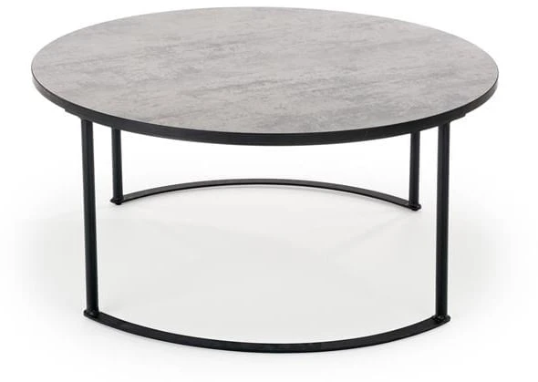 Elegantní konferenční stolek Macao do obývacího pokoje šedý s černou