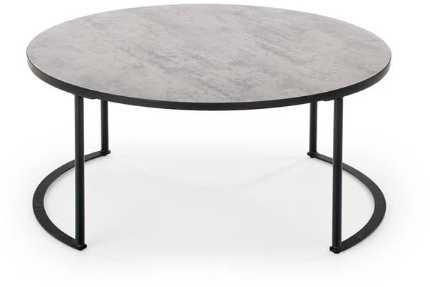 Elegantní konferenční stolek Macao do obývacího pokoje šedý s černou