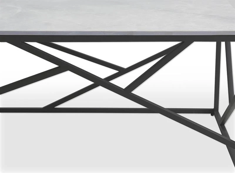 Designérský obdélníkový konferenční stolek Universe 2 do obývacího pokoje šedý mramor
