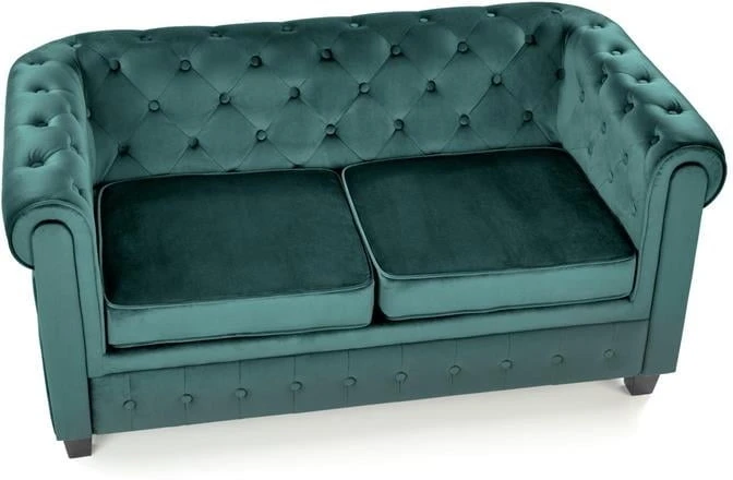 Tapicerowany fotel Eriksen XL do salonu ciemny zielony 